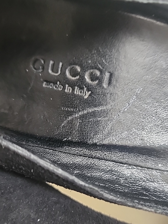 Gucci Shoes - Gucci Black Suede Pumps Logo Insole- AUTHENTIC IN GREAT CONDITION
